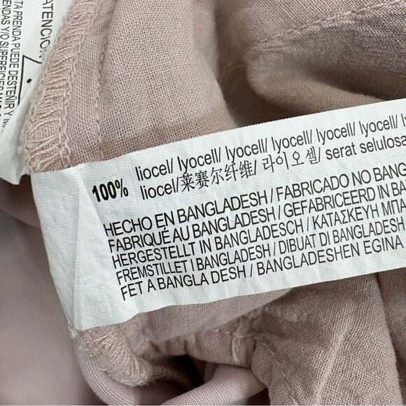 Zara Pleated Front Trouser Pants Blush Size 4 Relaxed Ankle - Picture 8 of 12